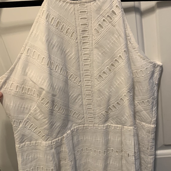 White eyelet embroidered LOFT dress - Picture 4 of 5